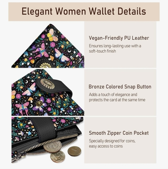 Floral RFID-Blocking Wallet - Picture 5 of 5